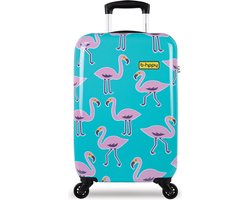foto van BHPPY Handbagage koffer (53x35x20cm) - Handbagage trolley 33L - Kinderkoffer - Reiskoffer met cijferslot - Flamengogo