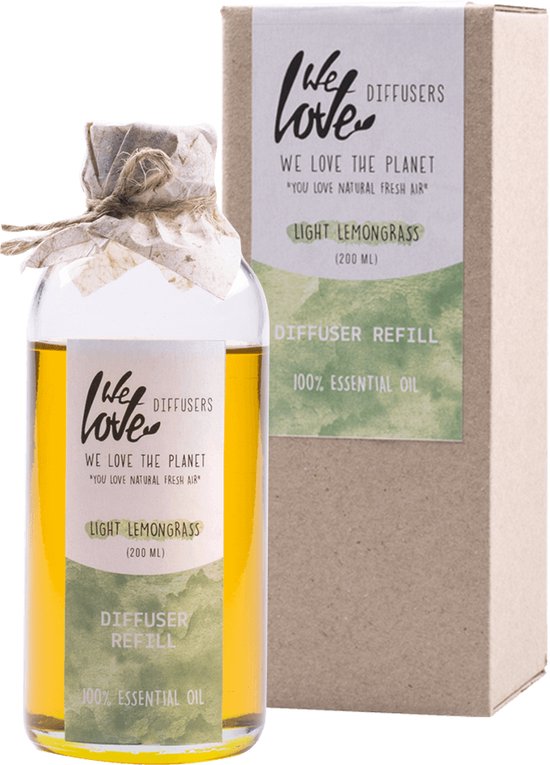 Huisparfum Geurstokjes Light Lemongrass (Navulfles - 200 ml)