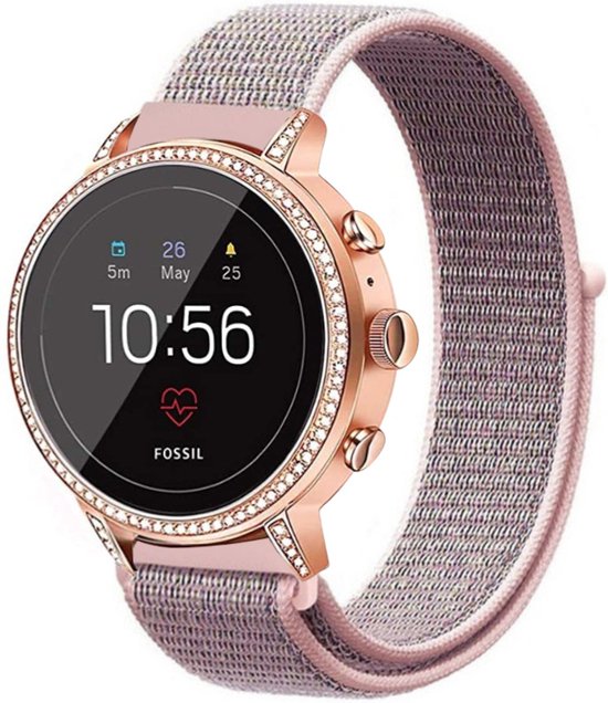 SkyBand Cinturino In Metallo Acciaio Per Fossil Gen 6 42/44mm - Colore Oro Rosa, Moda Donna - 3