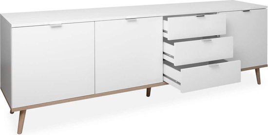 Dressoir, Opbergkast, 150x87x35cm, 3 Deuren, Industrieel design, Eiken Dressoir, Opbergkast, 150x87x35cm, 3 Deuren, Industrieel design, Eiken