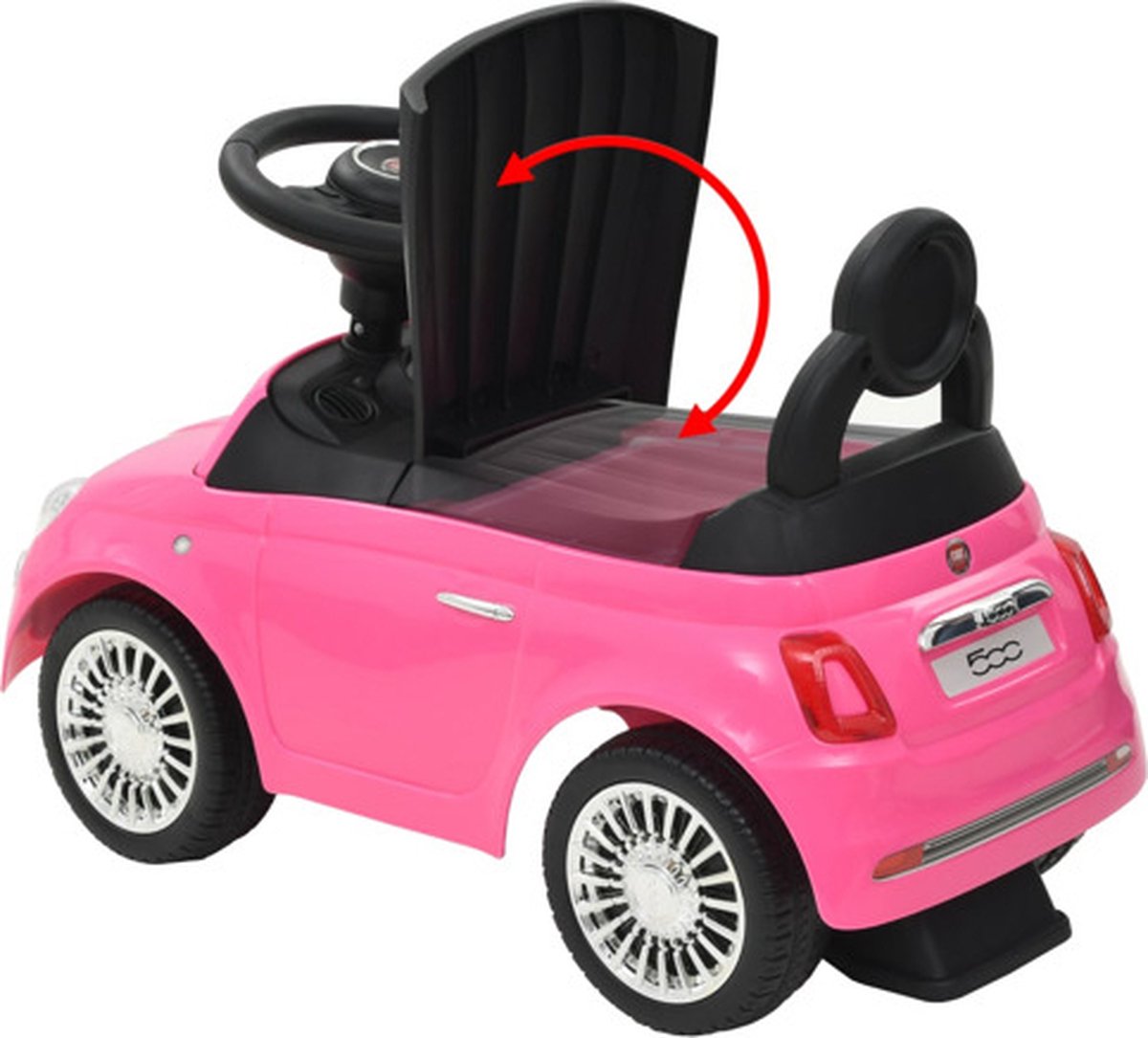 vidaXL Loopauto Fiat 500 roze