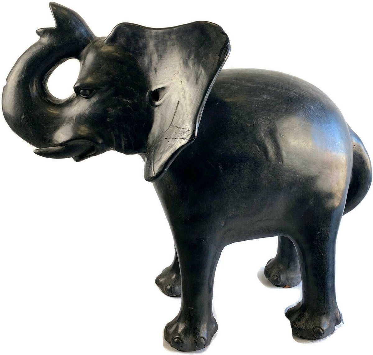 Handgemaakte houten olifant / Houten figuur / Indonesisch beeld