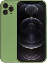 Smartphonica iPhone 12 Pro siliconen hoesje - Groen / Siliconen;TPU / Back Cover geschikt voor Apple iPhone 12 Pro