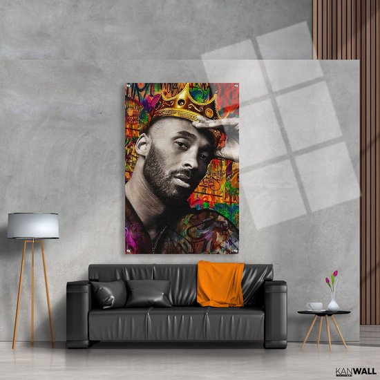 Luxe Plexiglas Schilderij Kobe Bryant | 75x100 | Woonkamer | Slaapkamer | Kantoor | Muziek | Design | Art | Modern | ** 5MM DIK**