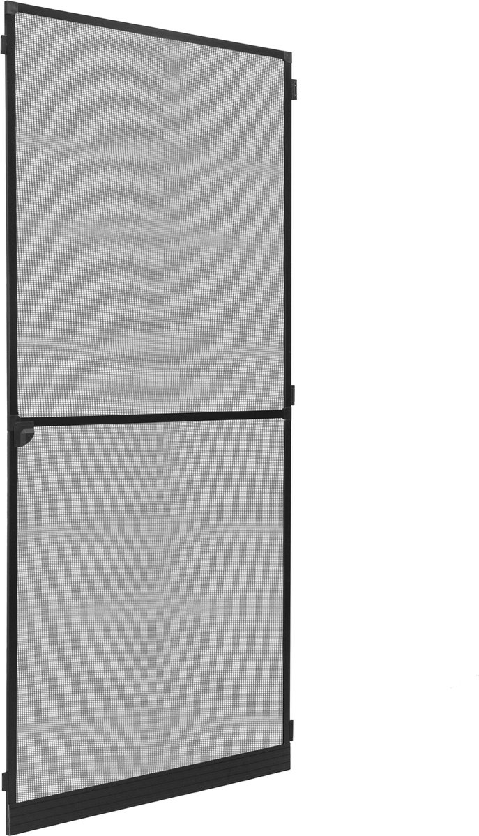 PrimeMatik - Klamboe deur max 100 x 210 cm zwart aluminium
