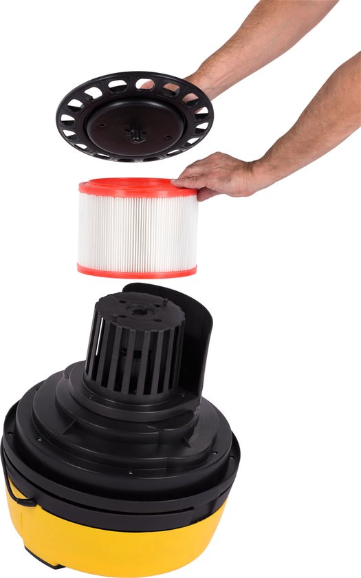 Powerplus elektrische stofzuiger nat-droog POWX325 - 2x1200W - 2 motoren - 2-in-1: zuig- & blaasfunctie - 60l tank - met 4 acc.