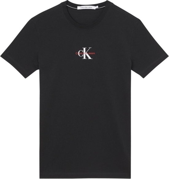 Calvin Klein Heren T-Shirt Zwart maat M | bol