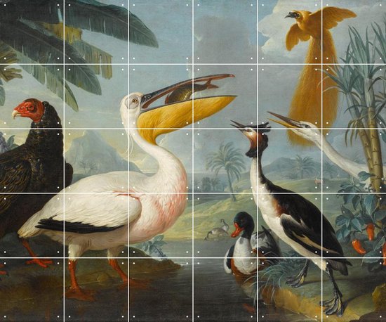 IXXI Exotic Birds - Wanddecoratie - Dieren en insecten - 120 x 100 cm