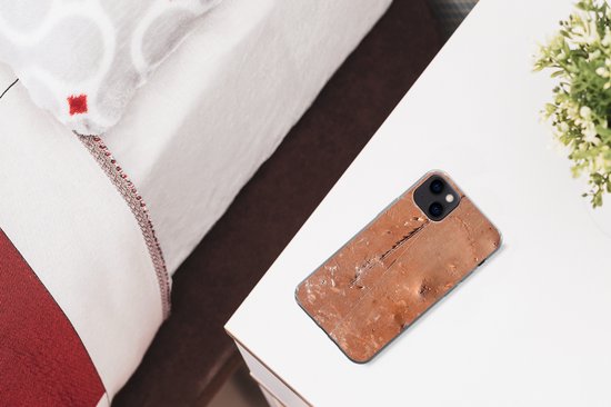 Coque iPhone 13 mini - Fer - Rouille - Marron - Siliconen