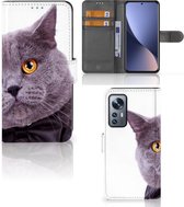 Telefoonhoesje Xiaomi 12 | 12X Flipcover Case Kat