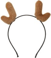 Kerst diadeem/haarband rendier gewei 19 cm kerstaccessoires - Kerstaccessoires/tiara/diademen