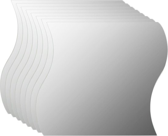 Miroir de décoration vidaXL Wandspiegels 2 st vierkant 50x50 cm