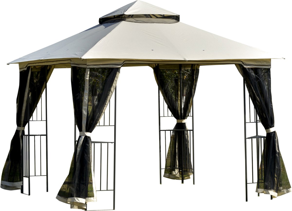 QUICK STAR paviljoendak beschermhoes waterdicht 3x3,6m voor stof en hardtop paviljoen vervangend dak partytent afdekking