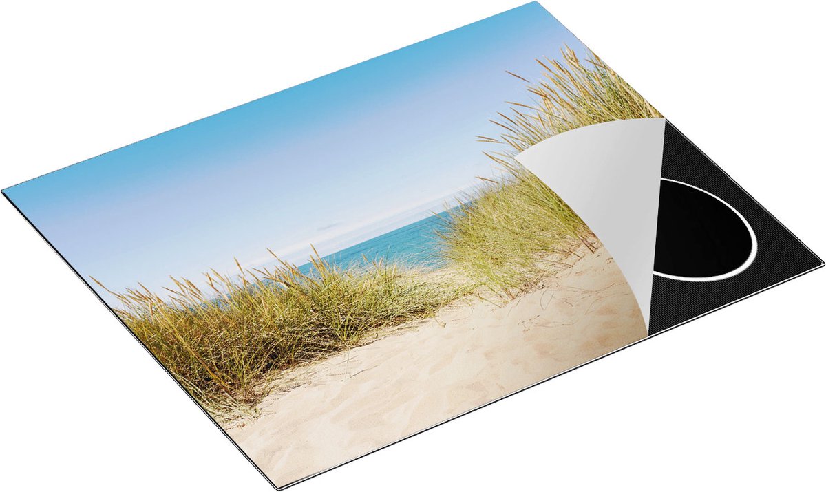Chefcare Inductie Beschermer Duinen met Zee - 65x50 cm - Afdekplaat Inductie - Kookplaat Beschermer - Inductie Mat