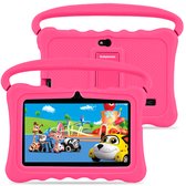 Dailygoods® Kindertablet - Tablet - 7 Inch - Nieuw 2022 model - Android 10.0 - Langdurig gebruik - Kids Proof - Alternatief Kurio - 16GB - Kindertablet vanaf 3 jaar - Videoland - Netflix - Gratis Beschermende Hoes - Roze
