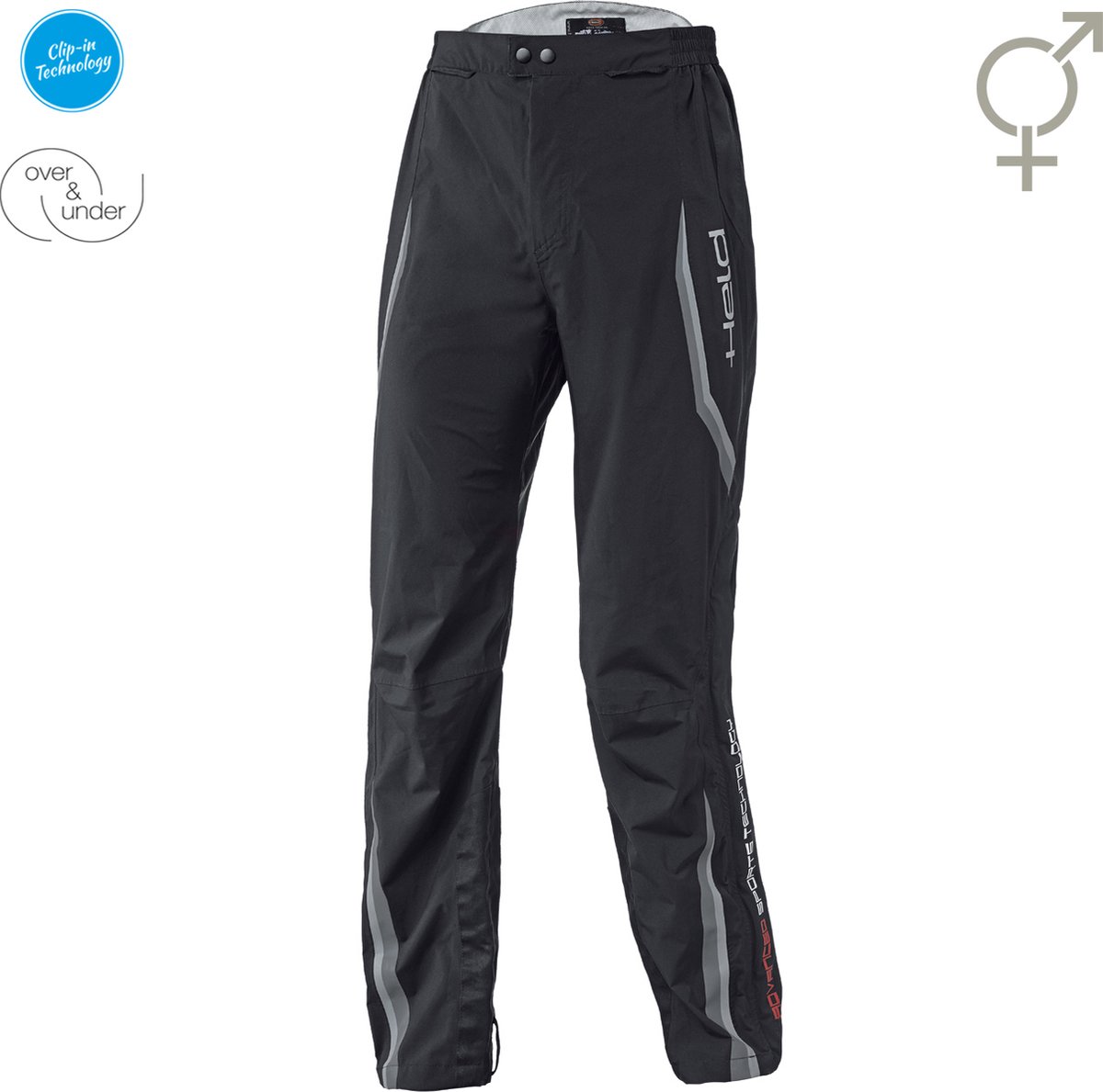 HELD RAINBLOCK BASE SPORTY Regenbroek Motor en Scooter Zwart-Wit 5 XL