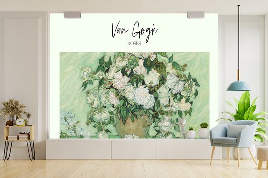 Papier Peint - Papier peint photo - Roses - Van Gogh - Largeur 295 cm x Hauteur 220 cm