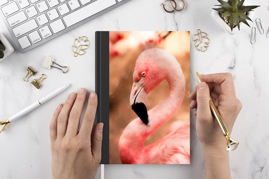 Carnet - Carnet d'écriture - un flamant rose au repos - Carnet - Format A5 - Bloc-notes
