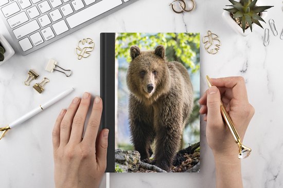 Carnet - Carnet d'écriture - Ours - Marron - Forêt - Carnet - Format A5 - Bloc-notes