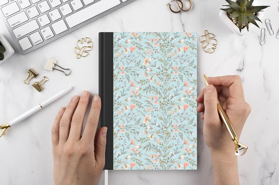 Carnet - Carnet d'écriture - Vintage - Plantes - Fleurs - Carnet - Format A5 - Bloc-notes