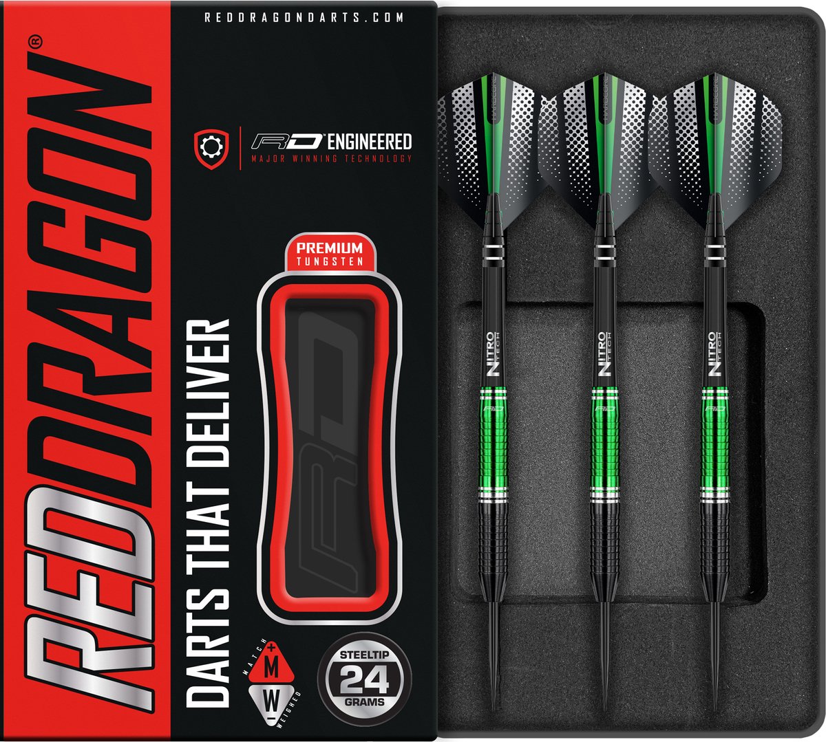 RED DRAGON - Razor Edge ZX-2: Steeltip Tungsten Dartpijlen Professioneel - 24 gram
