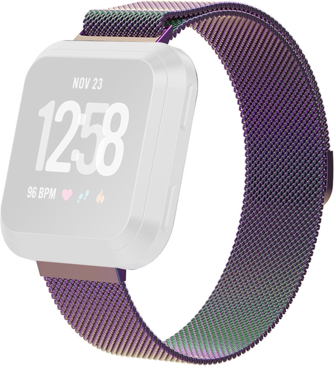 Milanees bandje - geschikt voor Fitbit Versa / Versa 2 - maat S/M - multicolor
