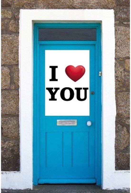 I Love You mega poster de porte format A1 59 x 84 cm - Mega Posters - Décoration Saint Valentin