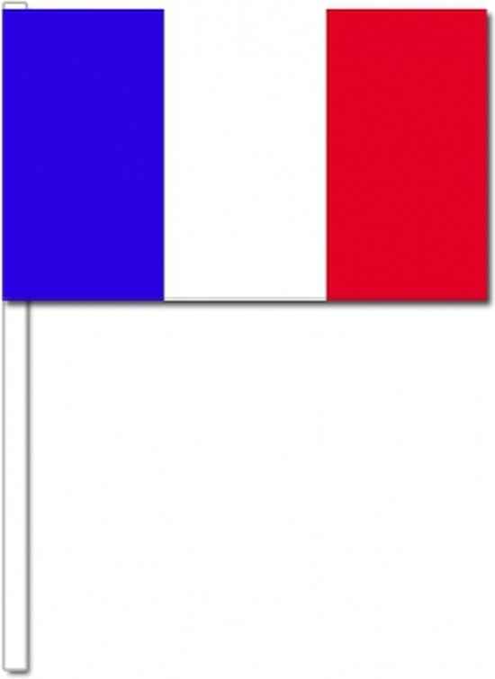 50 Franse zwaaivlaggetjes 12 x 24 cm