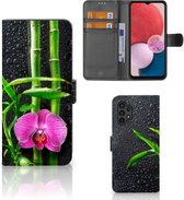 Wallet Book Case Geschikt voor Samsung Galaxy A13 (4G) Hoesje Orchidee