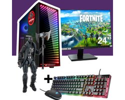 ScreenON - Gaming Set - Fortnite Renegade Shadow Hero - V1 (GamePC + 24 Inch Monitor + Toetsenbord + Muis)
