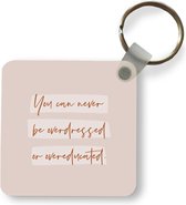 Sleutelhanger - Uitdeelcadeautjes - Leren - Quote - Studeren - Student - Plastic