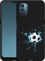 Nokia G11/G21 Hoesje Zwart Soccer Ball - Designed by Cazy