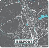 Muismat Klein - Belfort - Plattegrond - Kaart - Frankrijk - Stadskaart - 20x20 cm