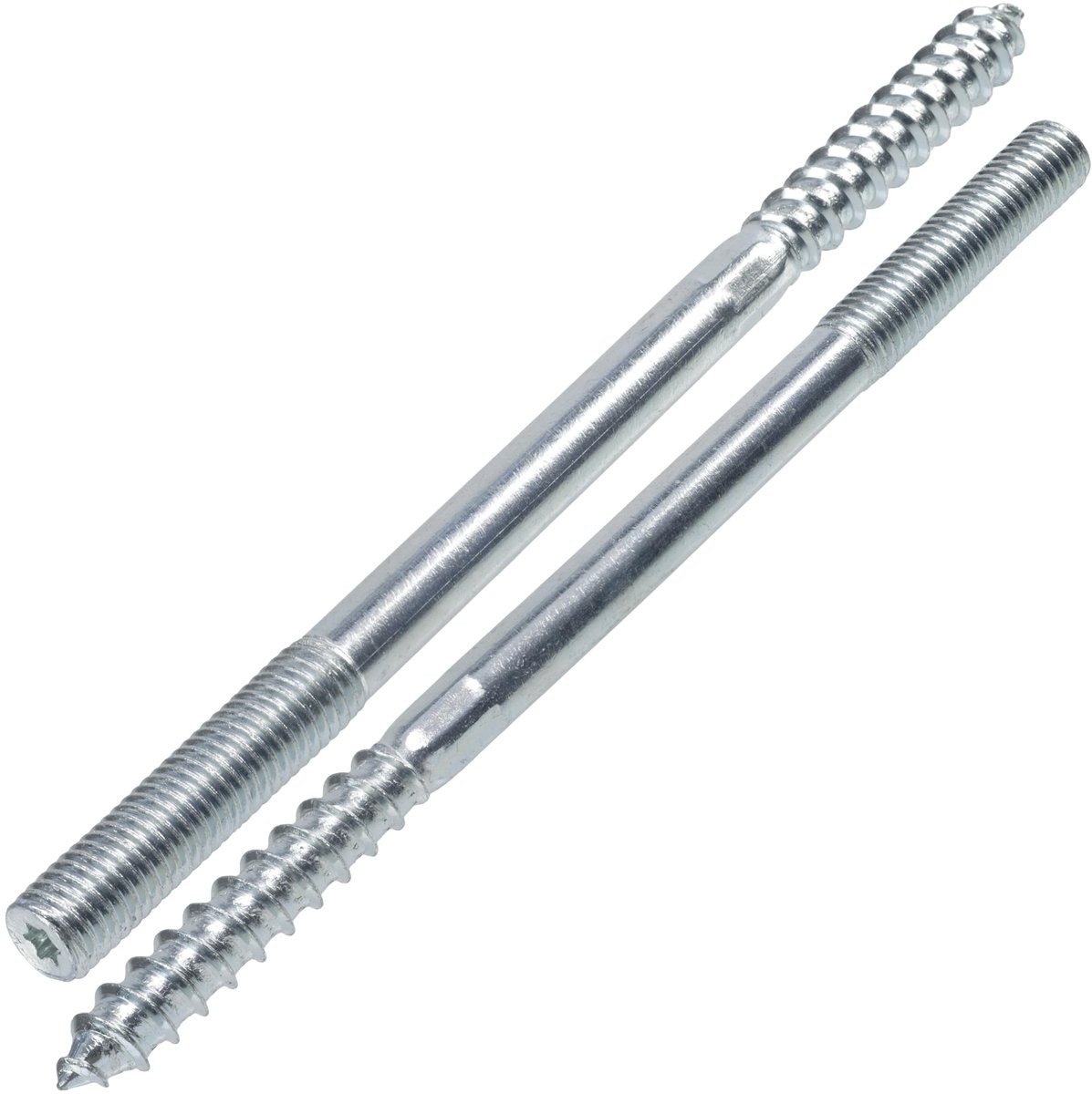 Elzusha - Set van 12 schroeven met dubbele draad M12 x 200 mm - staal