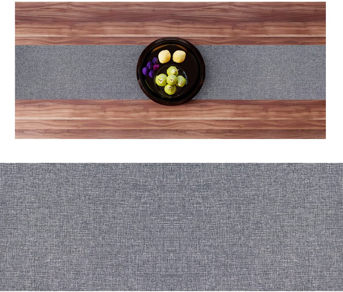 Elzusha - Katoenen Tafel Runner - Grijs, Anti-Plooi, Wasbaar - 32x240cm