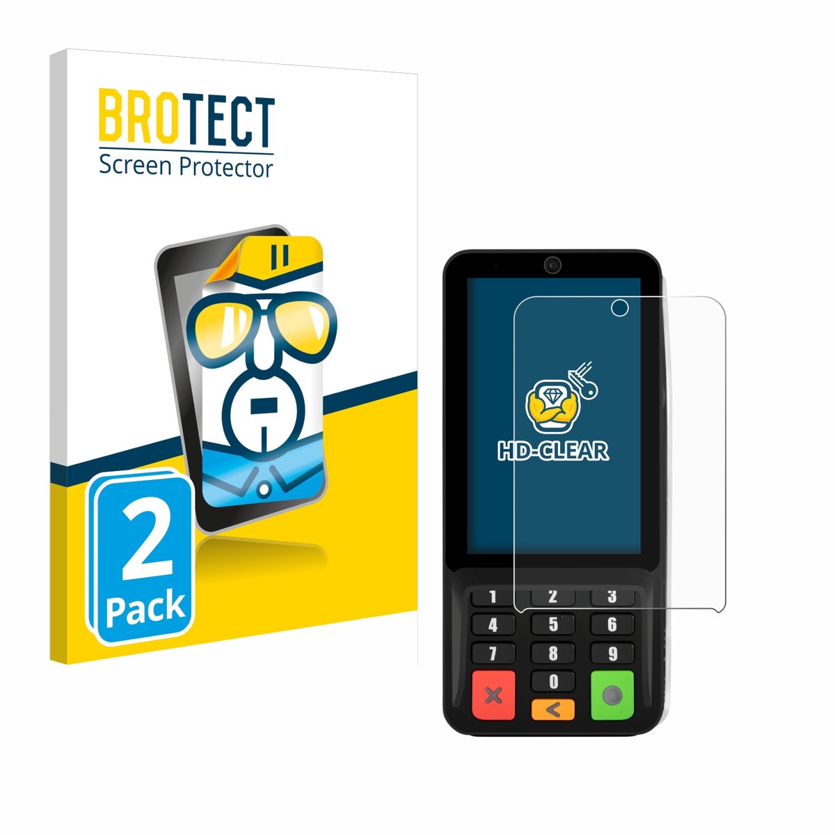 BROTECT - Screenprotector voor Pax A35 - Folie Beschermfolie transparant 2 Stuks