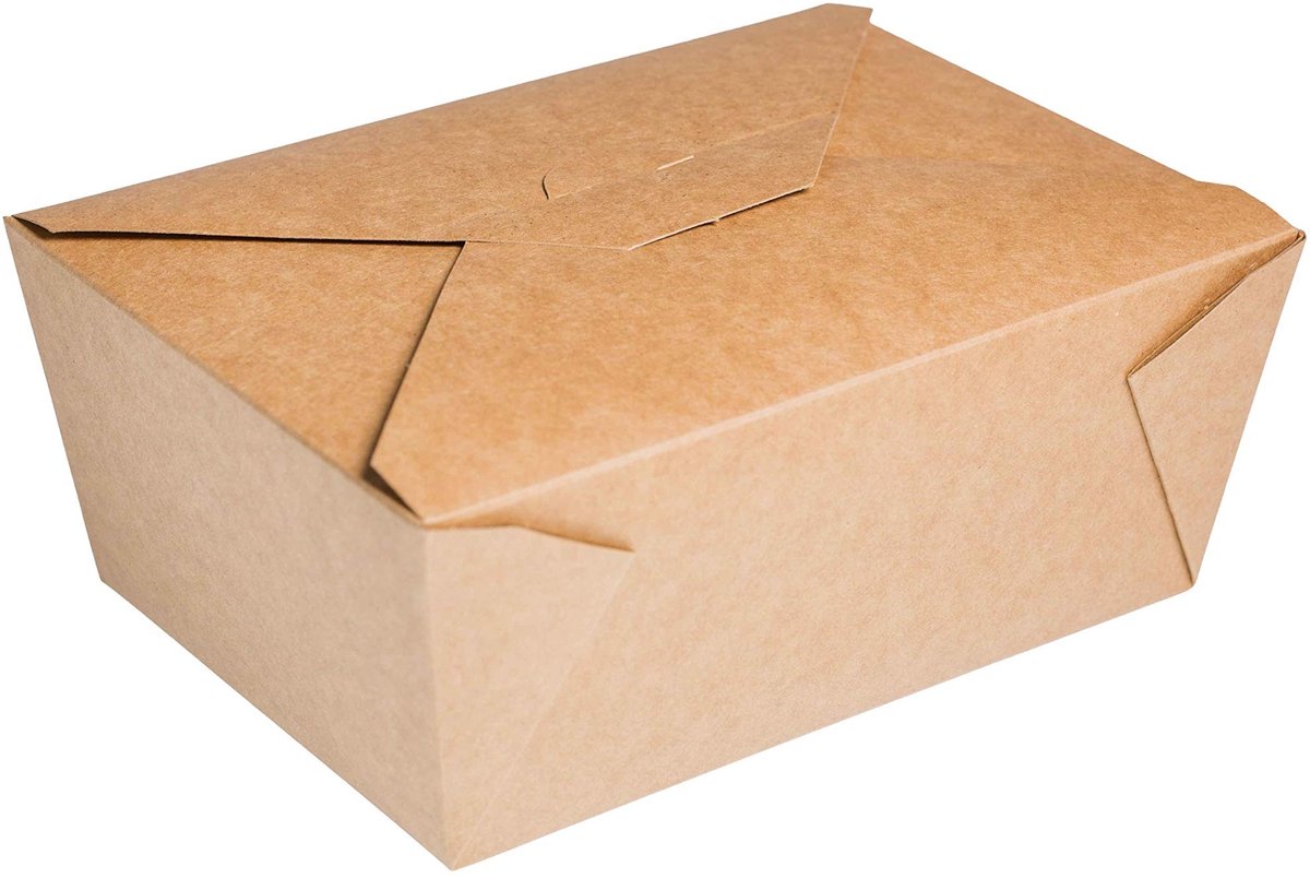 Elzusha - Takeaway Voedselcontainer 50 Stuks in Kraftpapier