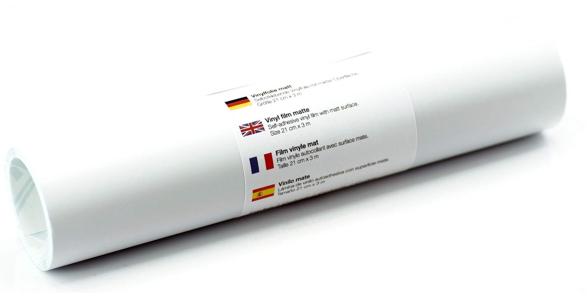 Elzusha - Zelfklevende Wandfolie Vinyl Mat 21 cm x 3 m - Wit