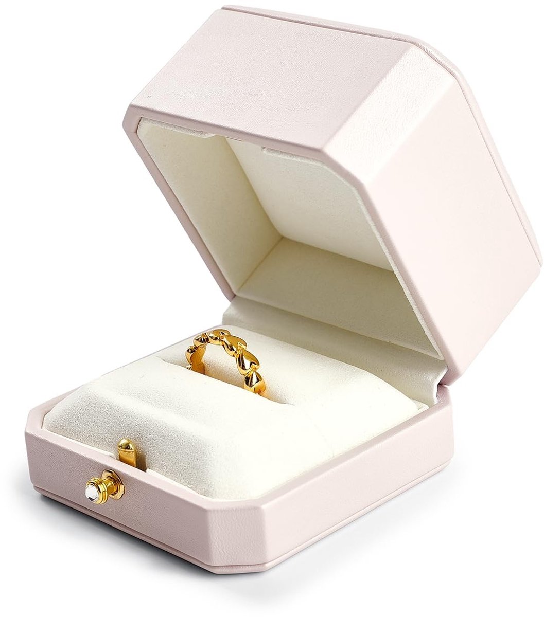 Elzusha - Luxe PU Leren Ringdoos voor Verlovingsringen