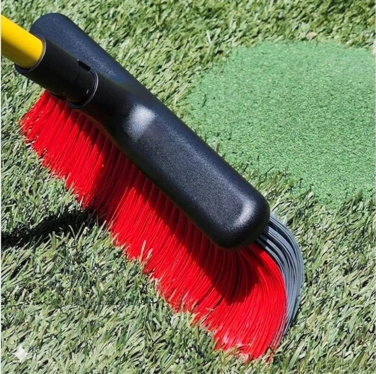 Kunstgras borstel - Vloerborstel reiniger - Buitenonderhoud reinigen - Duurzaam materiaal - 1 eenheid - Rood grijs