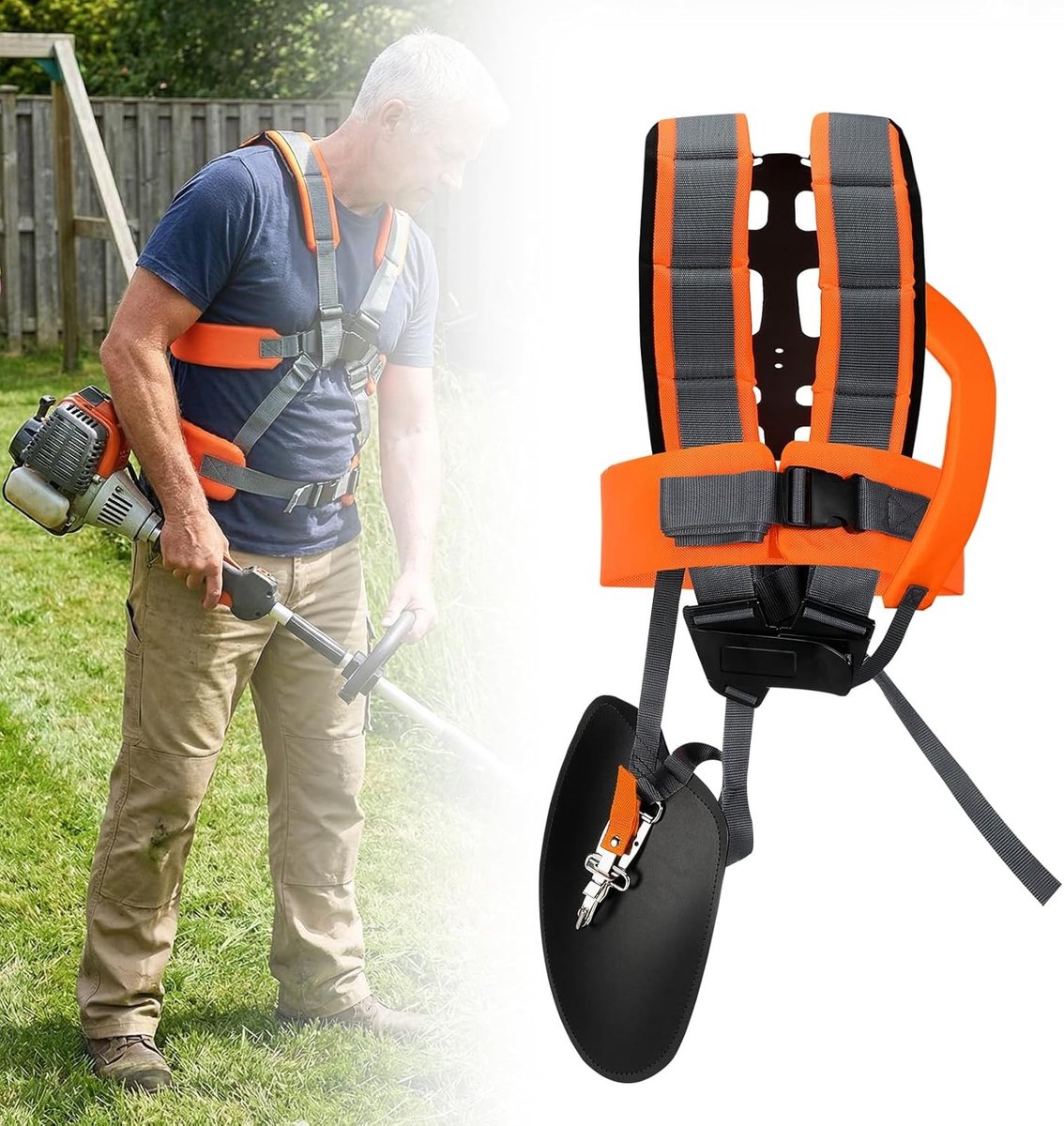 Verstelbare Schouderband voor Grastrimmer, Universele Draagriem voor Tuinwerk, Nylon Strap voor Brush Cutter en Motorsense Accessoires