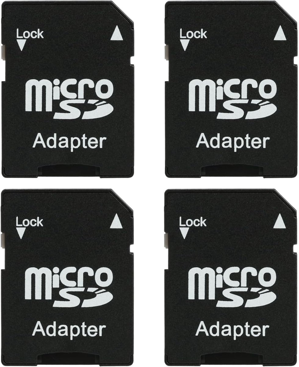 Set van 4 micro SD kaart adapters voor laptops, camera's en andere apparaten met SD slot, veelzijdig en gebruiksvriendelijk