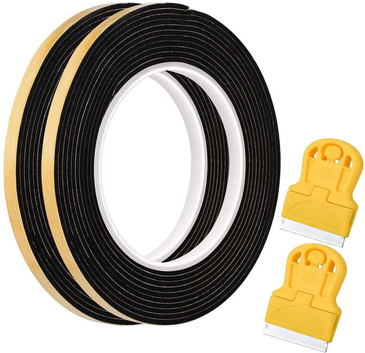 Hob Sealing Tape 3.3m met Kleine Schraper, 2 Stuks Keramische Montage Tape voor Kookplaat en Keukenaccessoires