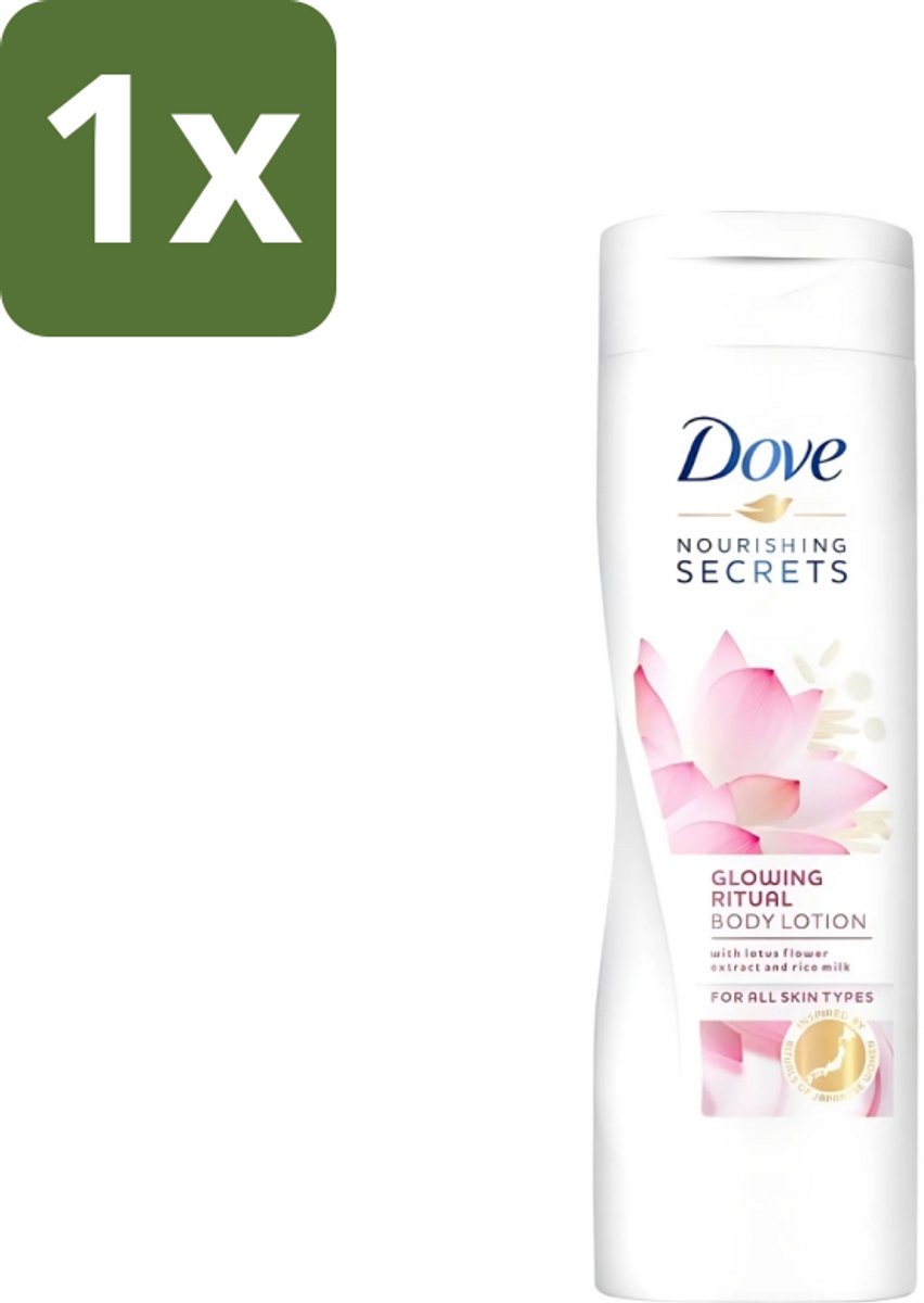 1 x Dove - Glowing Ritual - Bodylotion - Verzorgend en stralend - 400 ml - Bodylotion - Stralende Huid - Hydratatie - Huid Verzorging - Magnolia