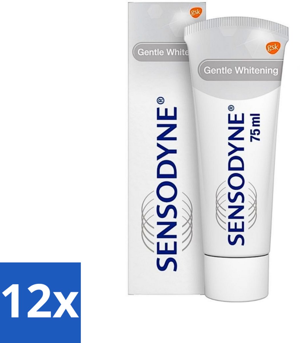 Sensodyne - Tandpasta - Gentle Whitening - Voor Gevoelige Tanden - 75 ml - Voordeelverpakking - 12 stuks