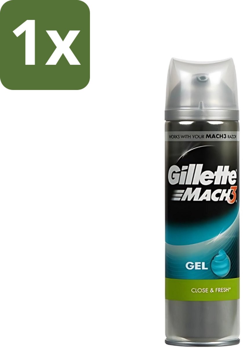 1 x Gillette - Mach3 - Scheergel - Complete Defense Extra Comfort - Verzorgend - 200 ml - Scheergel - Complete Defense - Extra Comfort - Huid Verzorging - Gevoelige Huid