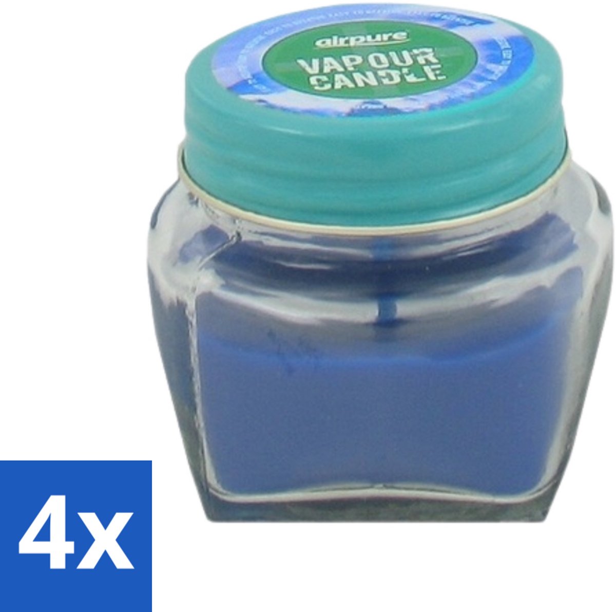 4 x Airpure - Kaars Tegen Verkoudheid - Geurkaars - Verlichting bij Verkoudheid - 28,5 g - Kaars Tegen Verkoudheid - Geurige Kaars - Verlichting Bij Verkoudheid - Ademhaling Verlichten - Neus Verstopt