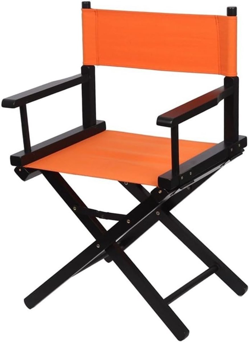 Set van 1 Opvouwbare Stoelhoes voor Regisseursstoel - Draagbare Canvas Stoelhoes in Oranje voor Clubgebruik en Evenementen