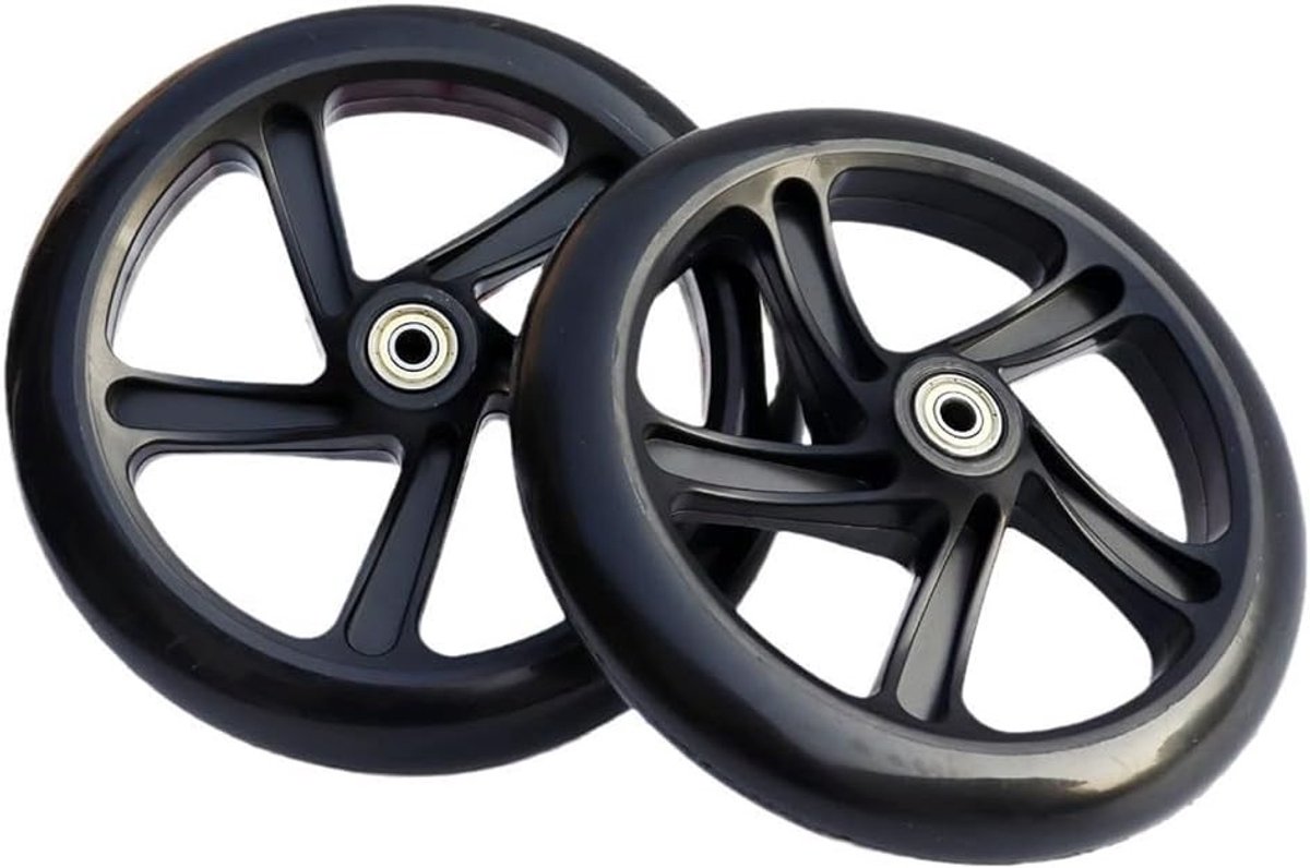 Stille PU wielen voor scooters, karren en rolschaatsen - 200mm, 40mm, ideaal voor verschillende toepassingen