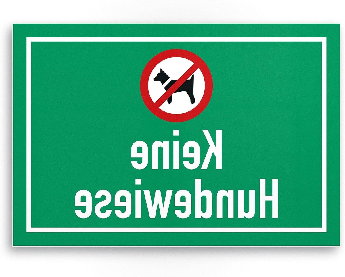 Waarschuwingsbord Honden - Hondenverbod - Gazon Vrijhouden - Weerbestendig Plastic - One Size - Groen